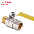 Supply High Quality DN15 Brass Gas Valve Long Iron Control Handle Copper Ball Valve